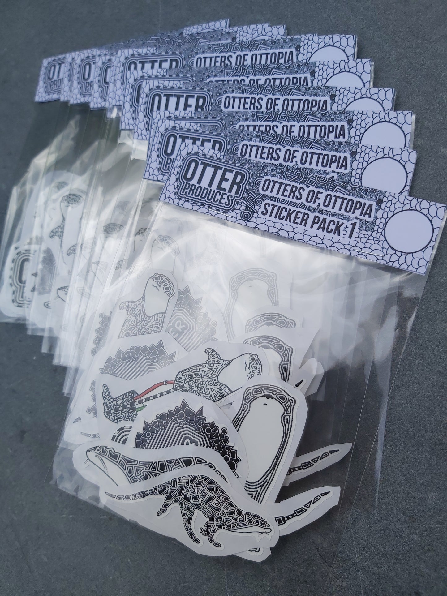 OTTERs of OTTOPIA Sticker Pack 1 - Waterproof, long-lasting stickers for indoor and outdoor use