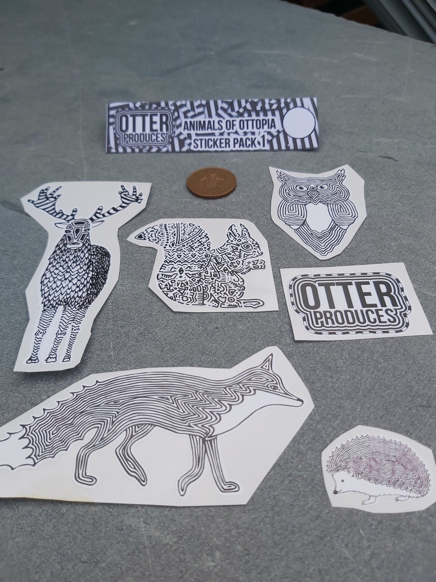 Animals of OTTOPIA Sticker Pack 1 - Waterproof, long-lasting stickers for indoor and outdoor use