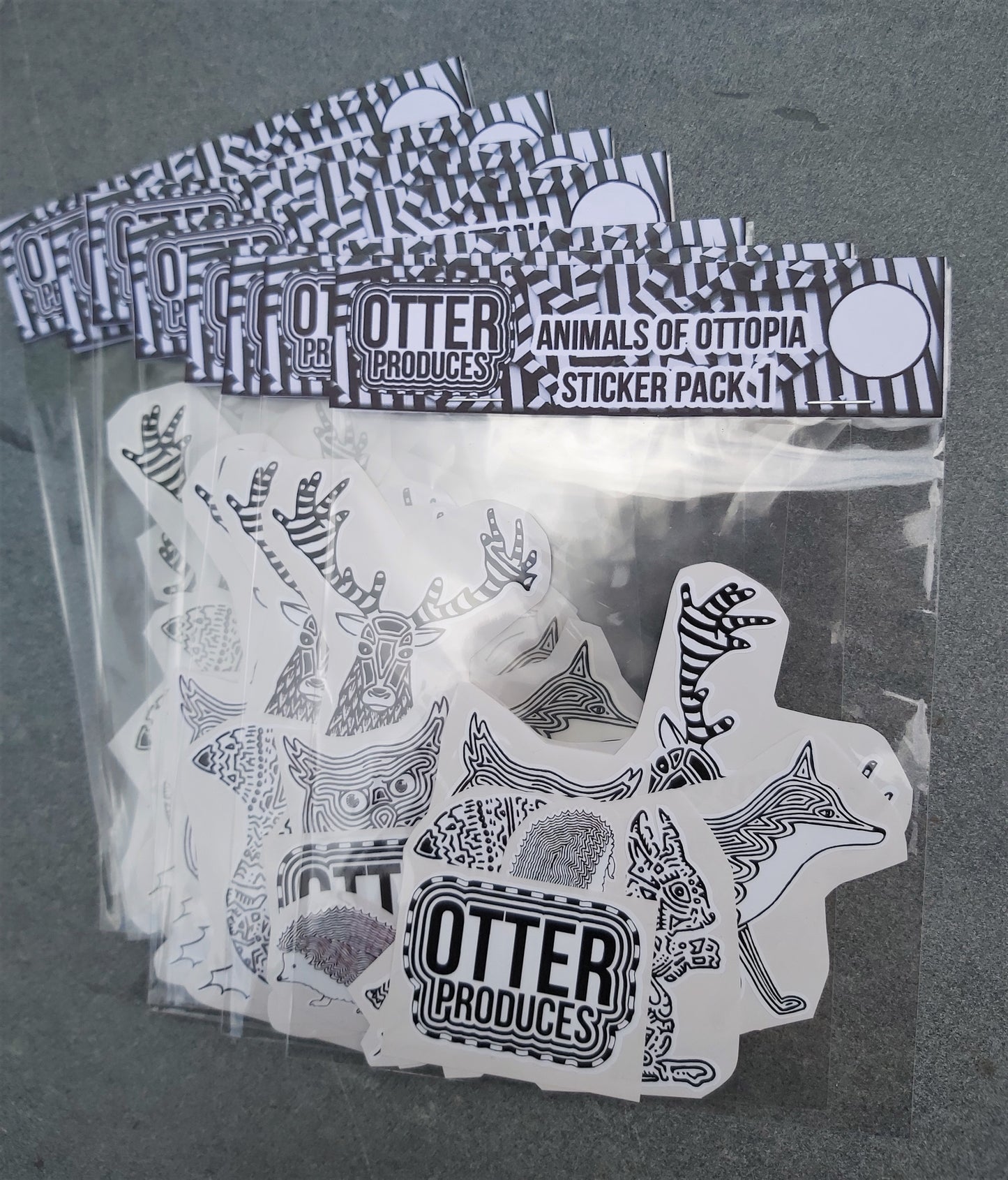 Animals of OTTOPIA Sticker Pack 1 - Waterproof, long-lasting stickers for indoor and outdoor use
