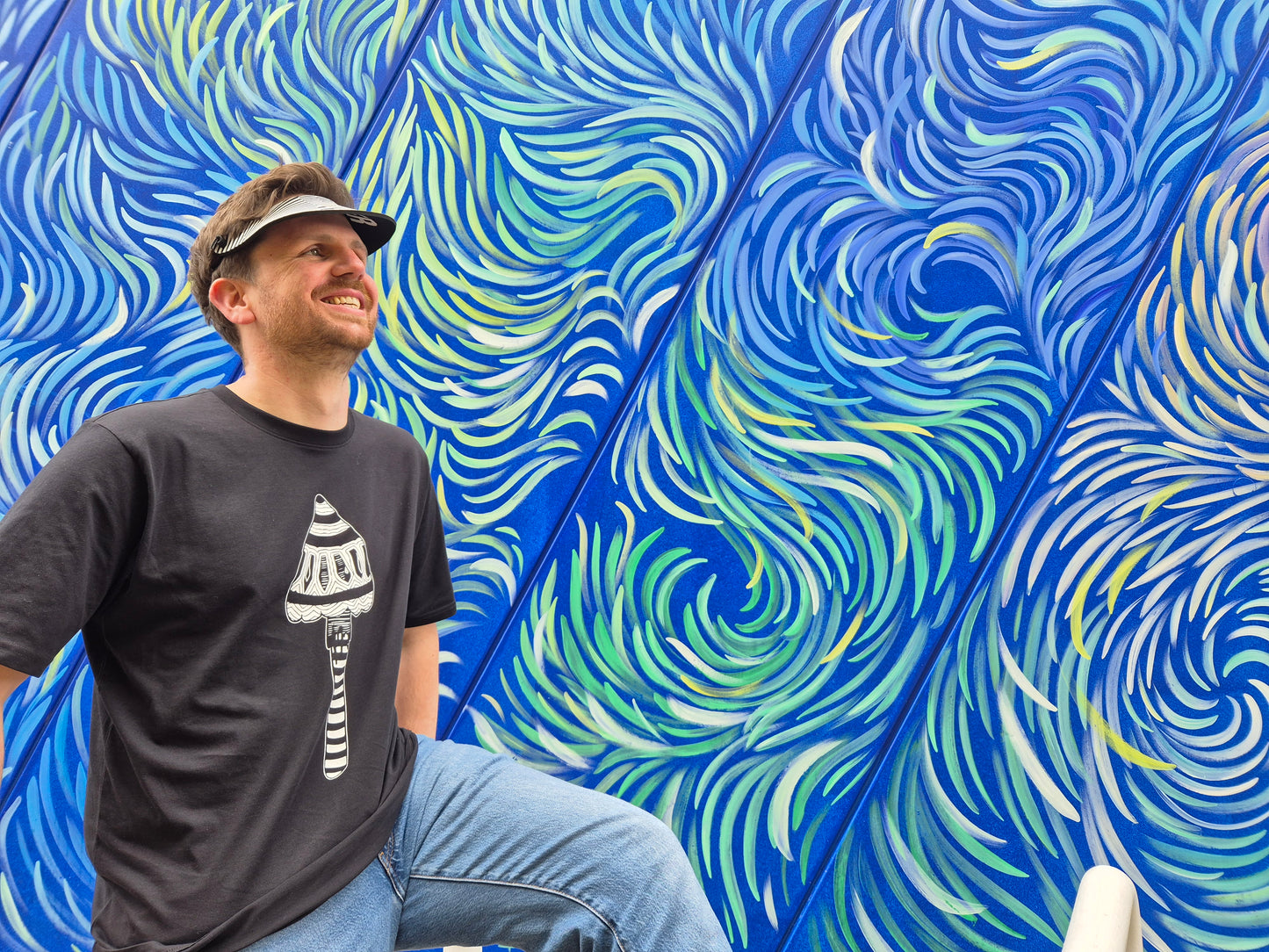 LIMITED RUN! Mushroom Black T-shirt Tee - Unisex Organic Cotton Clothing
