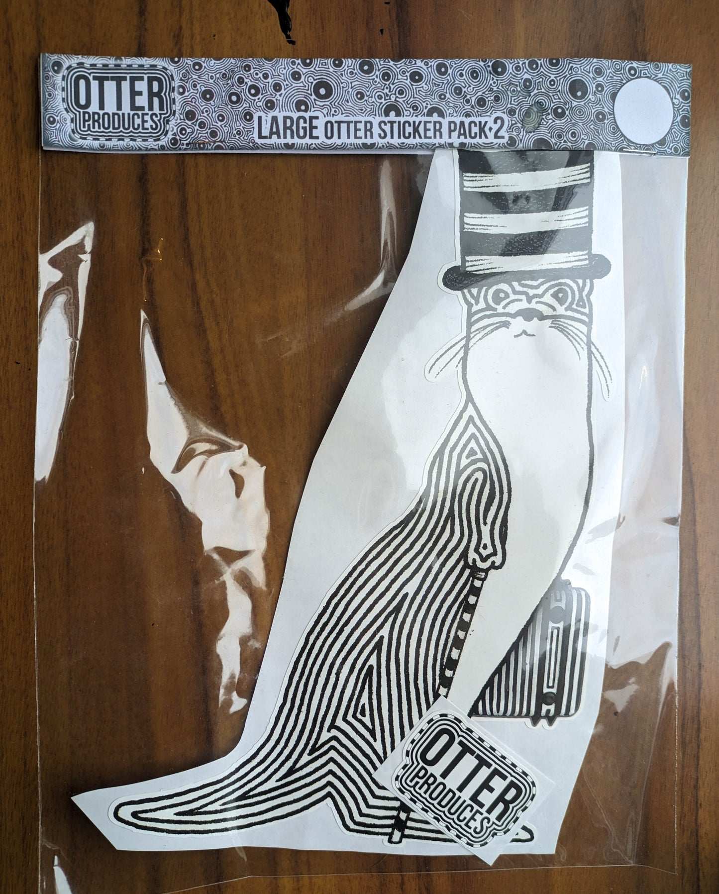 Large Tophat OTTER Sticker - Waterproof, long-lasting stickers for indoor and outdoor use