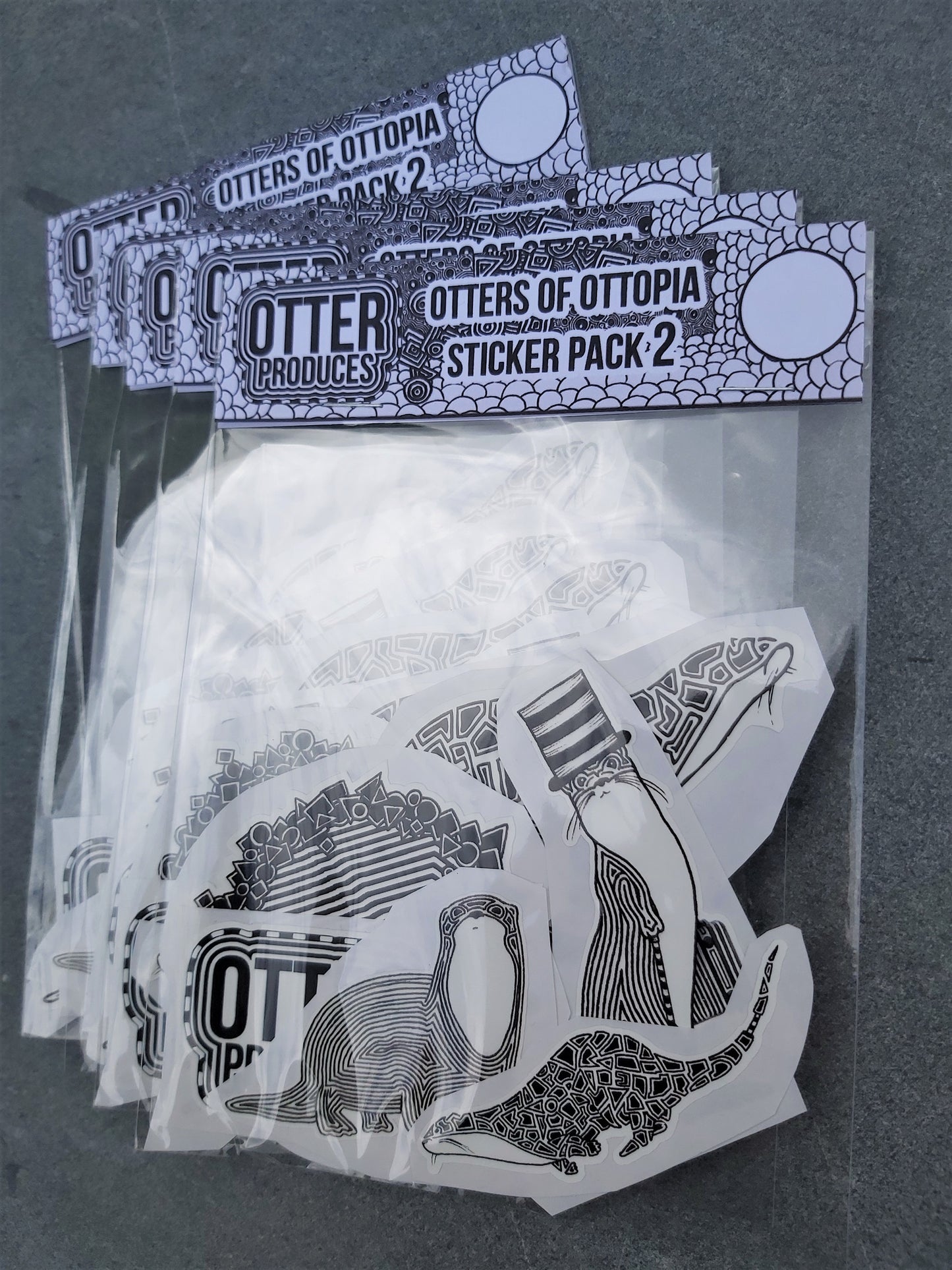 OTTERs of OTTOPIA Sticker Pack 2 - Waterproof, long-lasting stickers for indoor and outdoor use