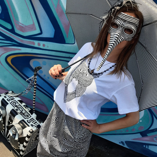 JudgementOWL Owl - White T-shirt Tee - Unisex Organic Clothing