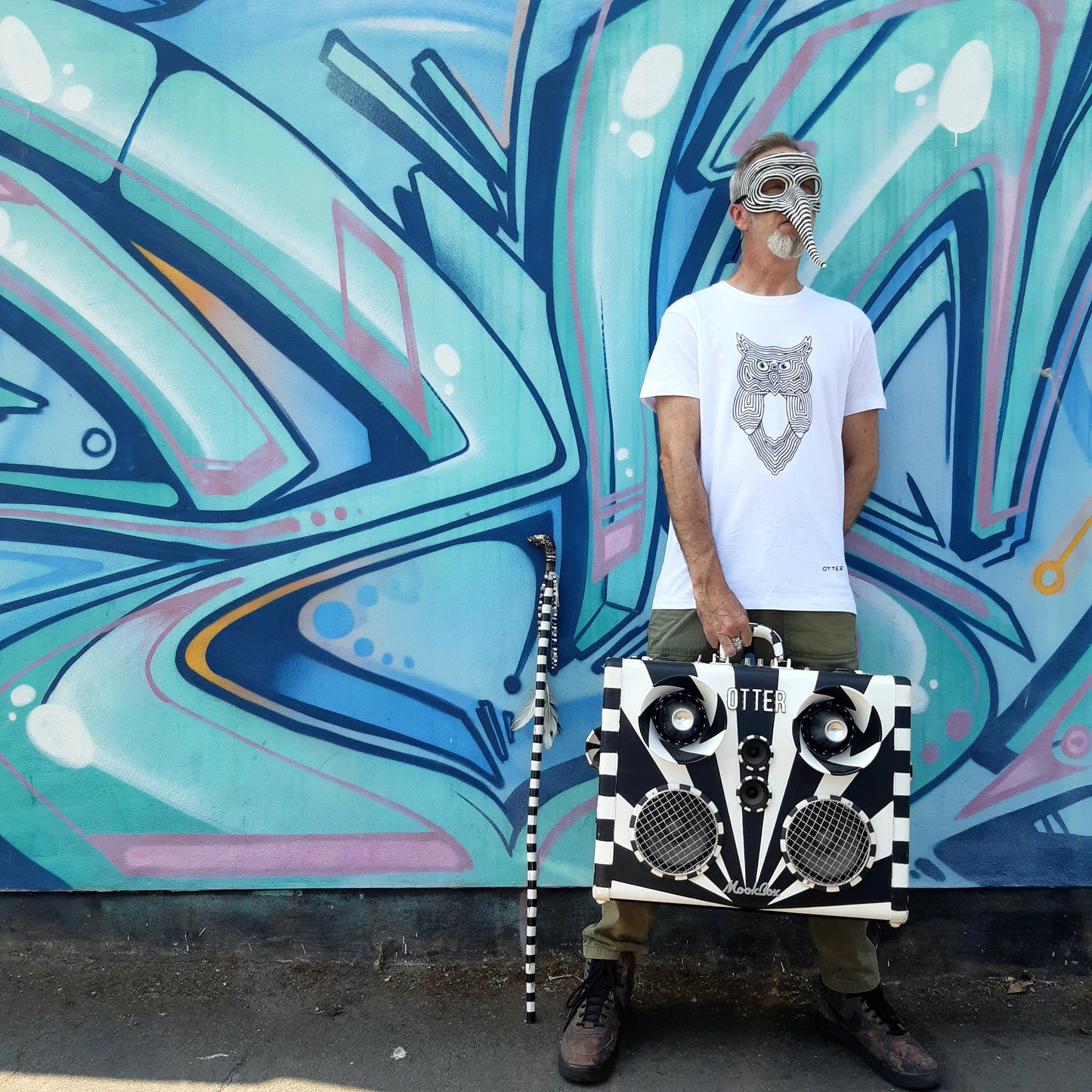 JudgementOWL Owl - White T-shirt Tee - Unisex Organic Clothing